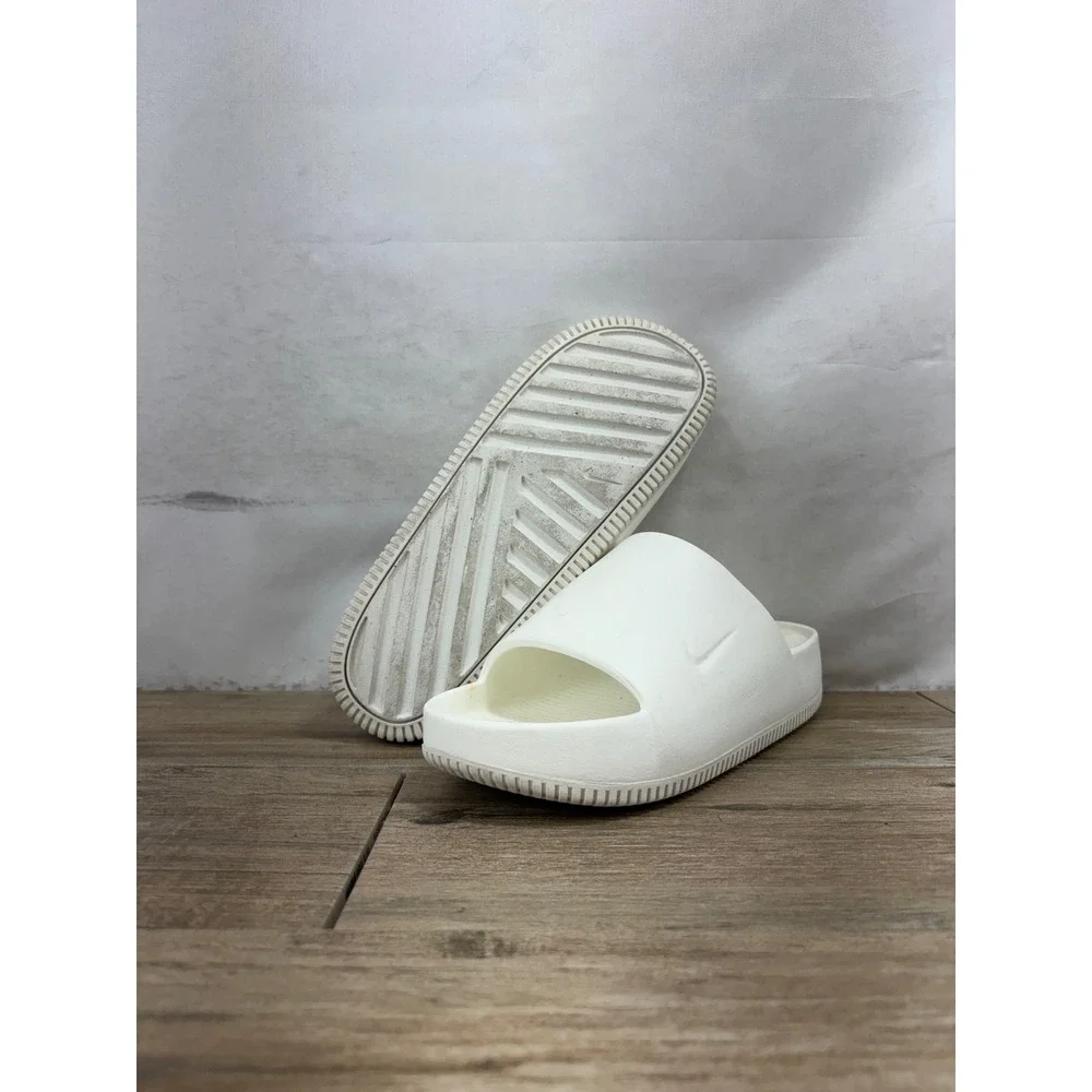 Nike Calm Slide Sail White Men 8 Women 9 Sandals DX4816-100